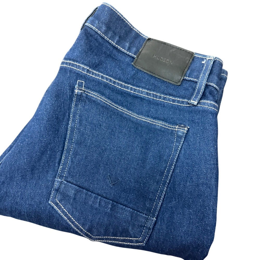 Hudson Walker Eclipse Jeans Mens 32 (34x34) Dark Blue Contrast Stitch